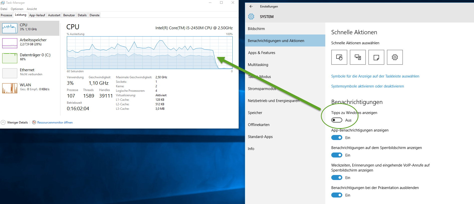 CPU Leerlauf ohne RuntimeBroker.exe